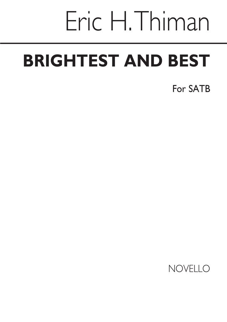 Brightest And Best for SATB Chorus